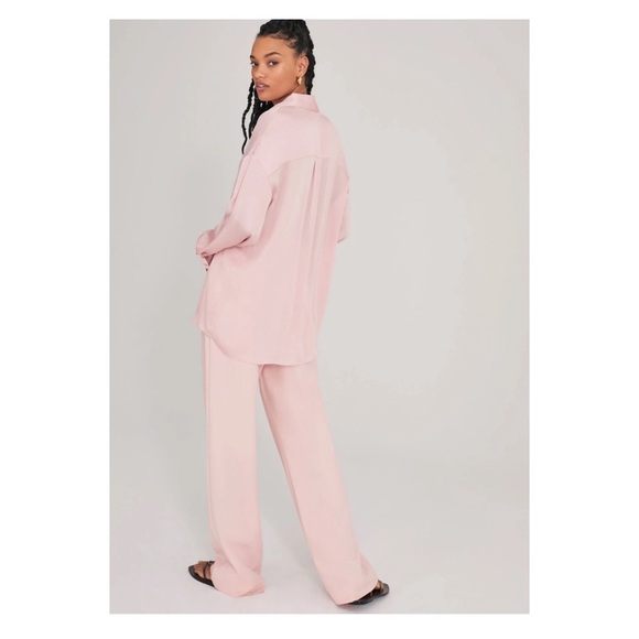 New! FAVORITE DAUGHTER Oversized Satin Ex-Boyfriend Shirt - Picture 8 of 14